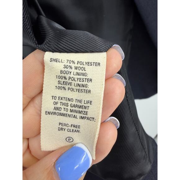 ALEX MILL Soho Blazer Wool Womens XL Dark Navy Blue NEW Wool Minimalist Career - Picture 6 of 11